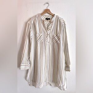 ☀️50% Off! Summer Sale☀️ THE PODOLLS Organic Cotton Striped Shirt Dress